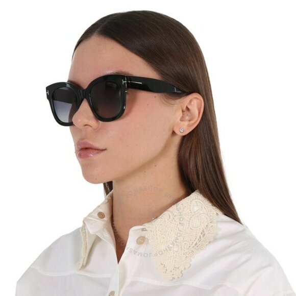 Tom Ford FT0613/S 01D BEATRIX-02 BRAND NEW Sunglasses Black Polarized Women - Picture 4 of 11